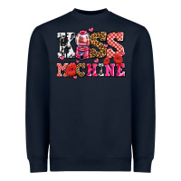Navy kiss machine with lips olivia Heavyweight Sweatshirt - OliviaCreatesArt