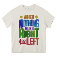 Cream motivational direction quote Heavy Core Tee - tuanDangUi