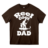 Chocolate Brown Reel Cool Dad fathers day fishing adventure Heavy Core Tee - tuanDangUi