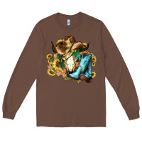 Chestnut Cow skull Cowboy boots hats sunflowers Long Sleeve Tee - HowdyJamesFarm