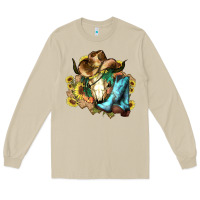 Mushroom Cow skull Cowboy boots hats sunflowers Long Sleeve Tee - HowdyJamesFarm