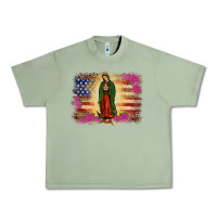 Oil Green america our lady of guadalupe Urban Heavy Tee - JahusDesignShop