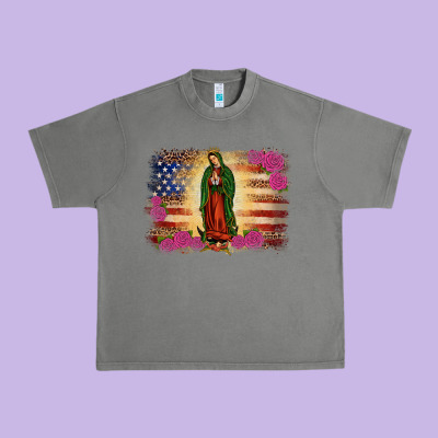 America Our Lady Of Guadalupe Urban Heavy Tee Designed By Jahusdesignshop