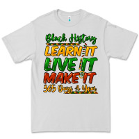 Dove Grey black history learn it live it make it 365 days a Premium Tee - NancyCooperArtShop