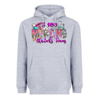 Heather Grey 100 Nursing Students Teams Heavyweight Hoodie - CowhideDigitalArt