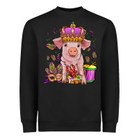 Black mardi gras pig Heavyweight Sweatshirt - OliviaCreatesArt