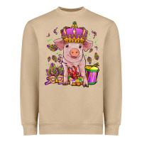 Mushroom mardi gras pig Heavyweight Sweatshirt - OliviaCreatesArt