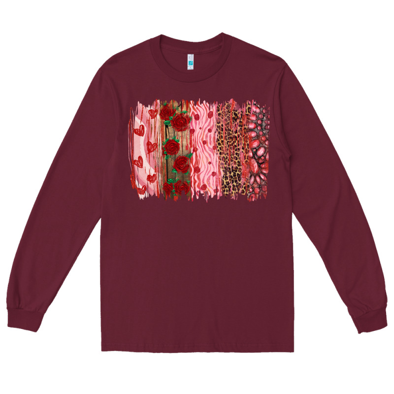 Valentine's Day Brushstrokes Long Sleeve Tee by RanaPortraitStore | Teevron