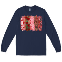 Navy valentine's day brushstrokes Long Sleeve Tee - RanaPortraitStore