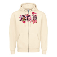 Sandshell Xoxo Baby Cow Valentine's Day Zipper Hoodie - FaDigitalArtStudio