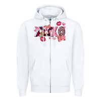 Xoxo Baby Cow Valentine's Day Zipper Hoodie | Teevron