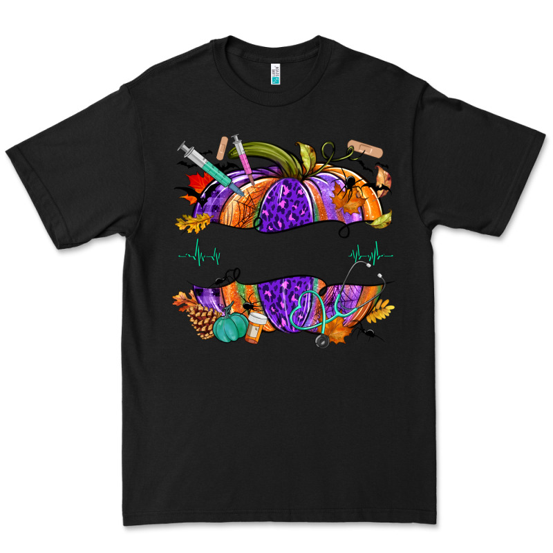 Halloween Nurse Pumpkin Custom Name Premium Tee by NancyCooperArtShop | Teevron