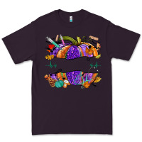 Plum halloween nurse pumpkin custom name Premium Tee - NancyCooperArtShop