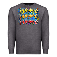 Charcoal Heather Summer Summer Summer Premium Sweatshirt - CowhideDigitalArt