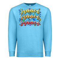 Ocean Blue Summer Summer Summer Premium Sweatshirt - CowhideDigitalArt