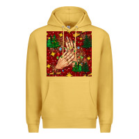 Antique Gold christmas nails and trees with leopard and plaid seamless pattern bbs Premium Hoodie - BundleAndBundleShop