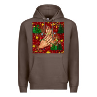 Coffee christmas nails and trees with leopard and plaid seamless pattern bbs Premium Hoodie - BundleAndBundleShop