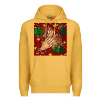 Mustard christmas nails and trees with leopard and plaid seamless pattern bbs Premium Hoodie - BundleAndBundleShop
