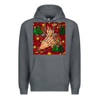 Rock christmas nails and trees with leopard and plaid seamless pattern bbs Premium Hoodie - BundleAndBundleShop
