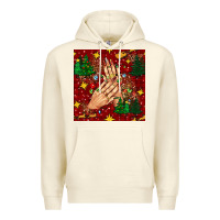 Sandshell christmas nails and trees with leopard and plaid seamless pattern bbs Premium Hoodie - BundleAndBundleShop