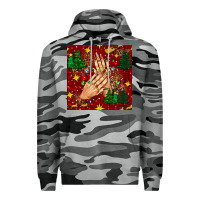 Slate Camo christmas nails and trees with leopard and plaid seamless pattern bbs Premium Hoodie - BundleAndBundleShop