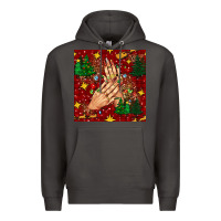 Smoke christmas nails and trees with leopard and plaid seamless pattern bbs Premium Hoodie - BundleAndBundleShop