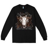 Black Simmer down Cowboy Long Sleeve Tee - HowdyJamesFarm