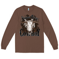 Chestnut Simmer down Cowboy Long Sleeve Tee - HowdyJamesFarm