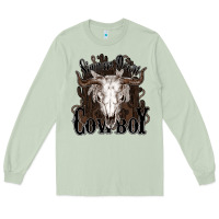 Matcha Simmer down Cowboy Long Sleeve Tee - HowdyJamesFarm