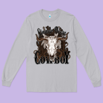 Simmer Down Cowboy Long Sleeve Tee Designed By Howdyjamesfarm