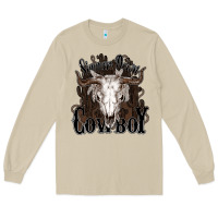 Mushroom Simmer down Cowboy Long Sleeve Tee - HowdyJamesFarm