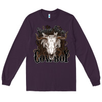 Plum Simmer down Cowboy Long Sleeve Tee - HowdyJamesFarm