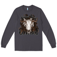 Smoke Simmer down Cowboy Long Sleeve Tee - HowdyJamesFarm