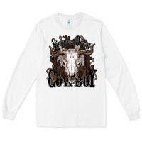 White Simmer down Cowboy Long Sleeve Tee - HowdyJamesFarm