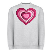 Heather Grey sweet heart olivia Heavyweight Sweatshirt - OliviaCreatesArt