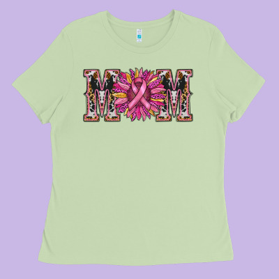Cancer Sunflower Mom Ladies Tee Designed By Ranaportraitstore