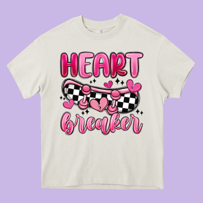 Heart Breaker Heavy Core Tee Designed By Maliassmallbusiness