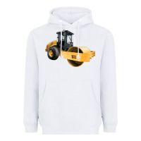 White Compactor Illustrations Heavyweight Hoodie - LillyAllenDesigns