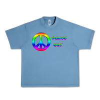 Pebble Blue Peace Out Urban Heavy Tee - Bettercallsaul