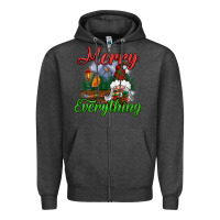 Charcoal Heather merry everything Zipper Hoodie - BundleAndBundleShop