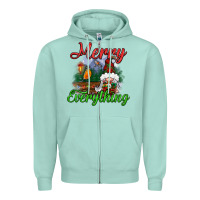 Seafoam merry everything Zipper Hoodie - BundleAndBundleShop