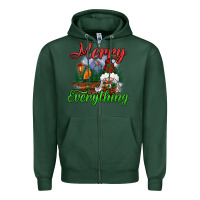Sports Green merry everything Zipper Hoodie - BundleAndBundleShop
