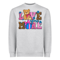 Heather Grey love you more olivia Heavyweight Sweatshirt - OliviaCreatesArt