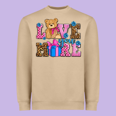 Love You More Olivia Heavyweight Sweatshirt Designed By Oliviacreatesart
