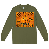 Army Green tiger paws Long Sleeve Tee - TumblerDesignByShophia