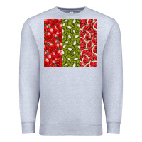 Heather Grey summer fruits Premium Sweatshirt - CowhideDigitalArt