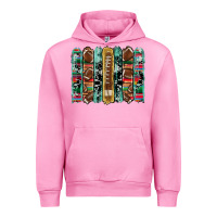 Fuchsia Pink football serape cowhide turquoise glitter  brushstrokes Urban Hoodie - Artiststas