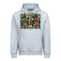 Heather Grey football serape cowhide turquoise glitter  brushstrokes Urban Hoodie - Artiststas