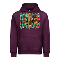 Mauve Wine football serape cowhide turquoise glitter  brushstrokes Urban Hoodie - Artiststas