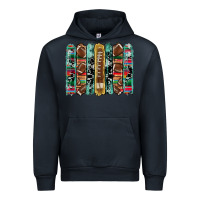Navy football serape cowhide turquoise glitter  brushstrokes Urban Hoodie - Artiststas